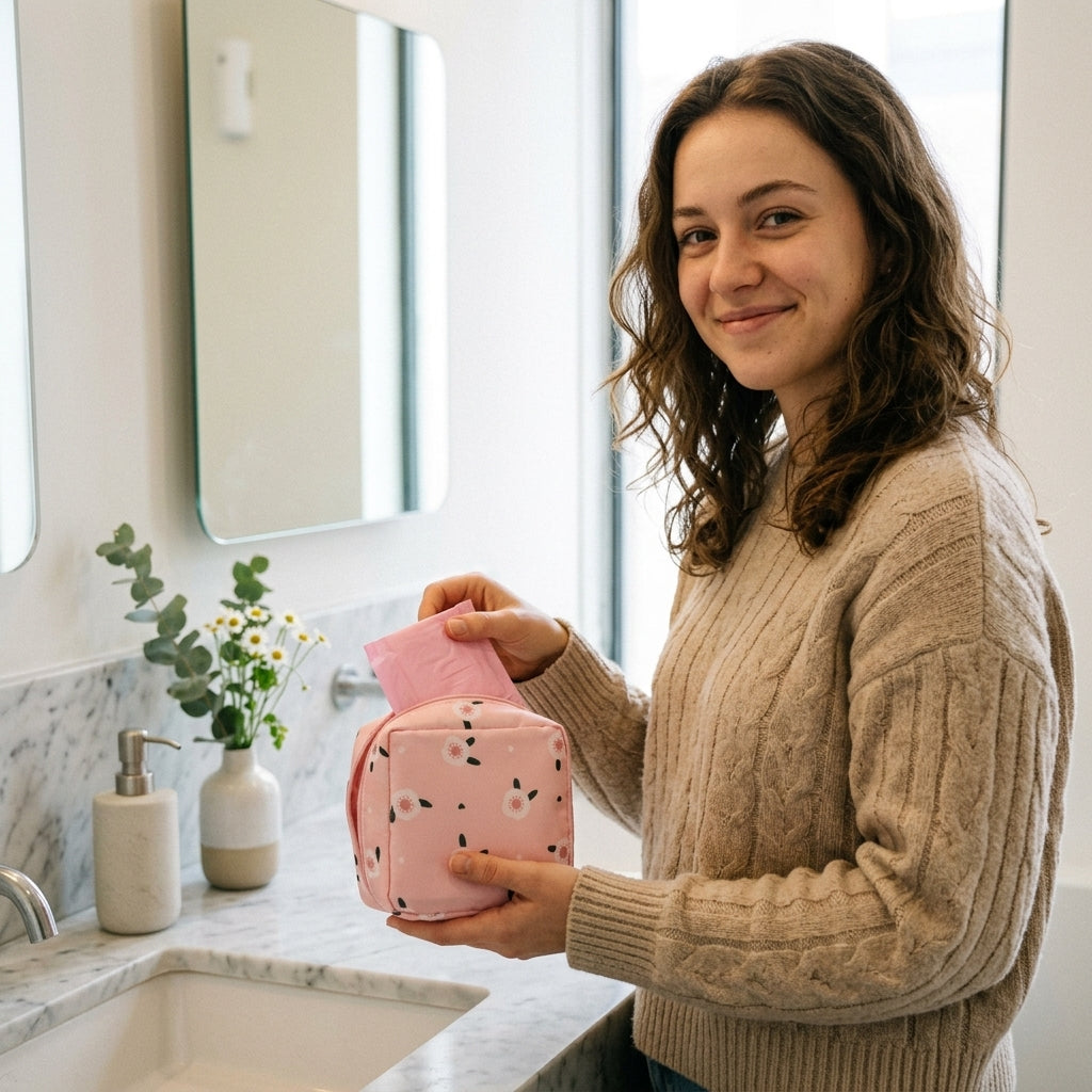 Sanitary Pad Storage Pouch for Women (Pack Of 2)