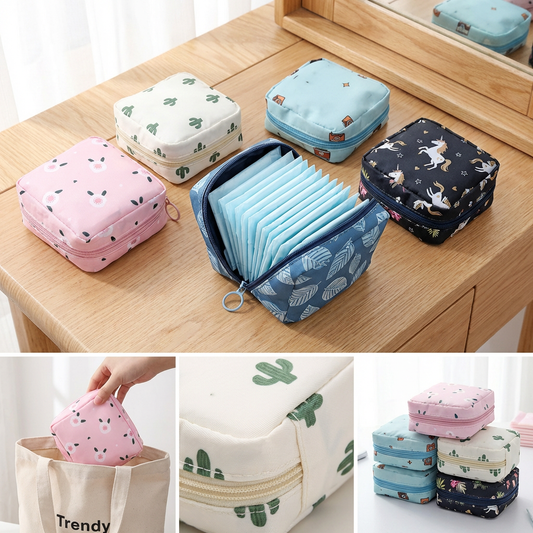 Sanitary Pad Storage Pouch for Women (Pack Of 2)